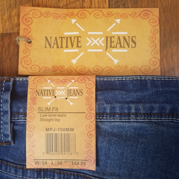 Native Jeans Slim Fit Low Level Waist Size 38x30 - Picture 8 of 8
